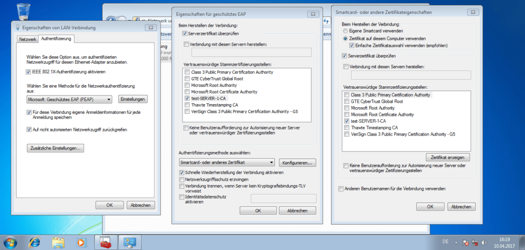 Microsoft Windows 7 - Interface Authentifizierung